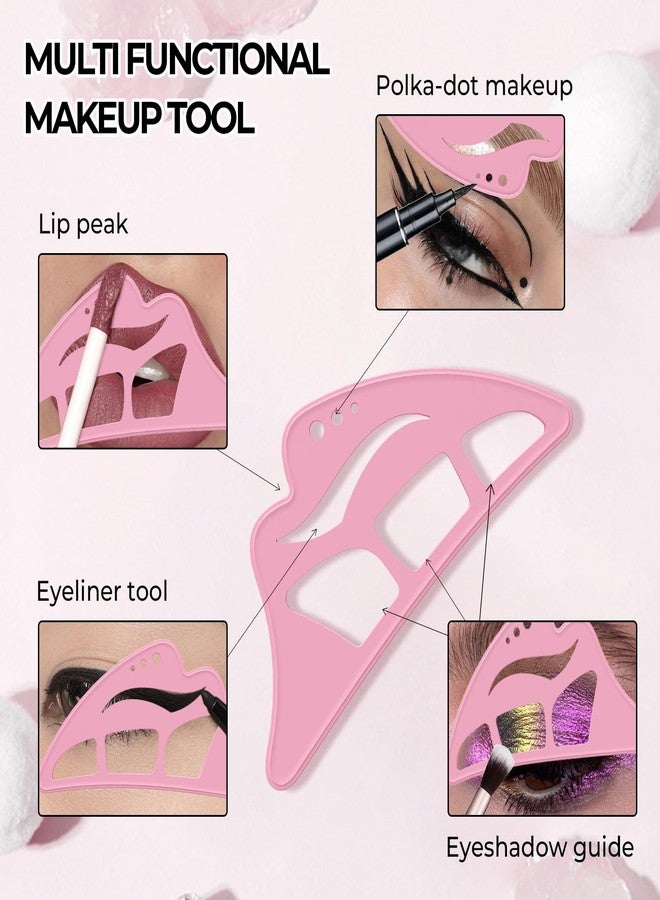 داجيدا مجموعة استنسلات تحديد العيون من داجيدا، 3 قطع، مناسبة لظلال العيون، وتحديد العيون، والماسكارا، استنسلات سيليكون قابلة لإعادة الاستخدام للحواجب، أداة متعددة الوظائف لتحديد العيون للنساء - Image 2